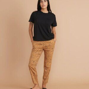 Marine Layer Allison Pant in Abstract Cheetah Print (Size Large)